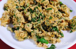 Malantou Stir-fried with Free-range Eggs
