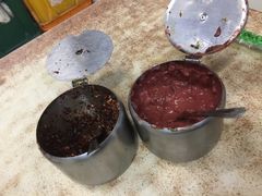 酱豆腐和辣椒油-门框胡同百年卤煮(前门煤市街店)