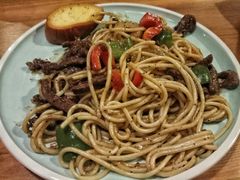黑椒牛肉意大利面-雕刻时光咖啡馆(师大路店)