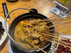 豆皮毛肚锅-延边河坝烧烤串城(车公庙店)