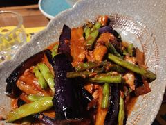 茄子焖豆角-锦至私房菜(长乐店)