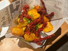 脆壳锅巴土豆-喝丢一只鞋海鲜烧烤·海肠捞饭(东关街店)