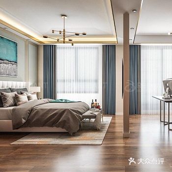 本案色调以都市为主，整体简洁舒适，客厅电视背景采用了