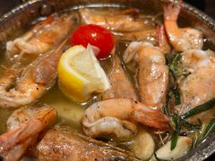 橄榄油蒜香煎虾-庐灶江南·江南菜·四合院Bistro(东直门雍和宫·原华侨宾馆店)