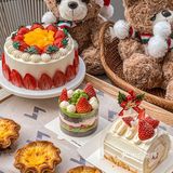 这家面包店！！！满满一墙圣诞🎄蛋糕🍰！