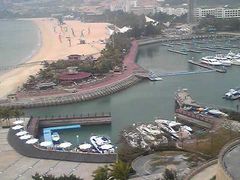 阳台上拍的游艇-深圳大梅沙京基洲际度假酒店