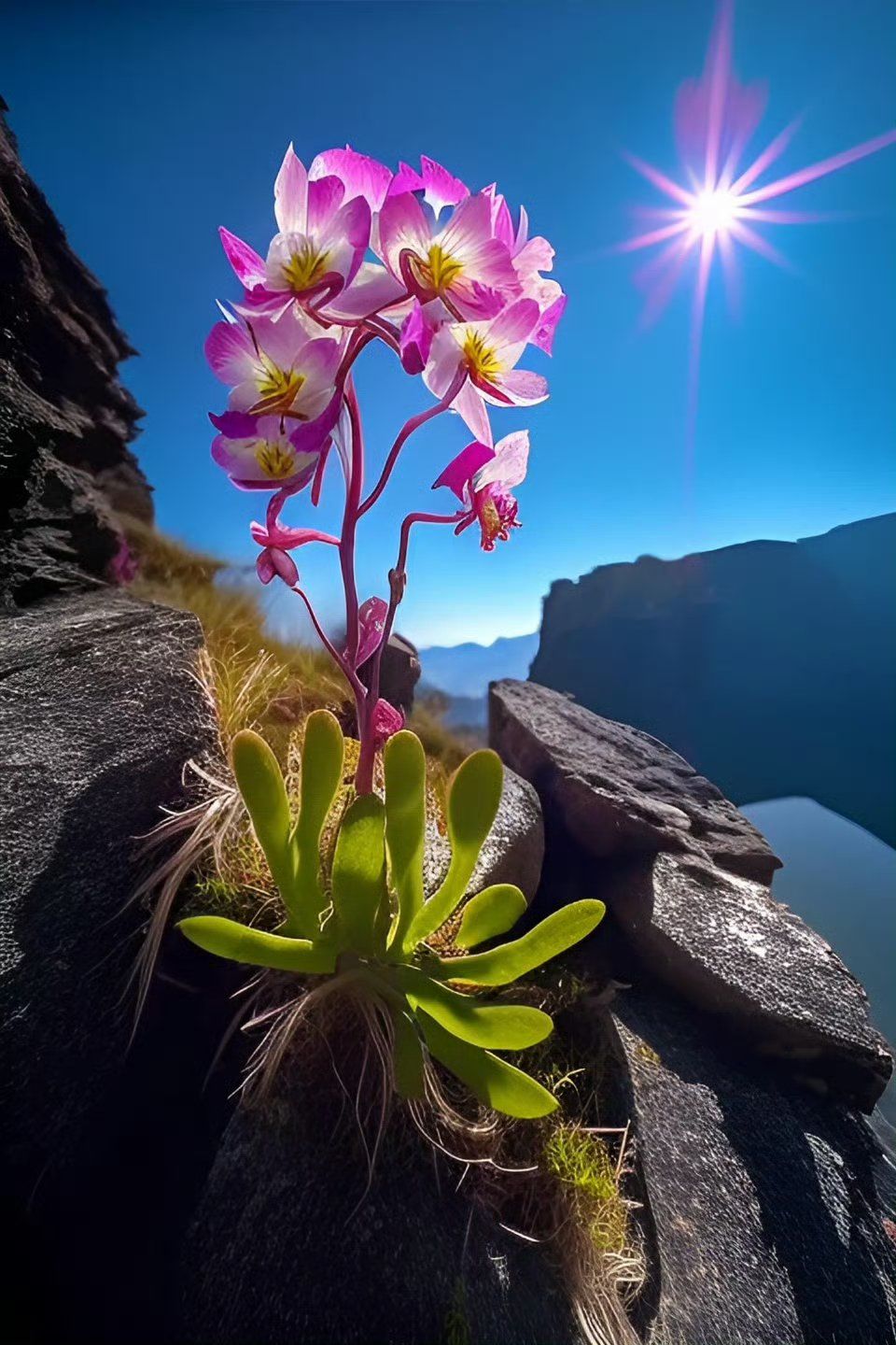 强悍花儿不屈服,生命苦楚绽放舞. ​​​