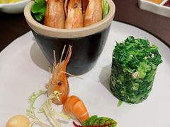 熟醉沼虾拼鲜蔬-杭州西湖柳莺里酒店·闻莺厅