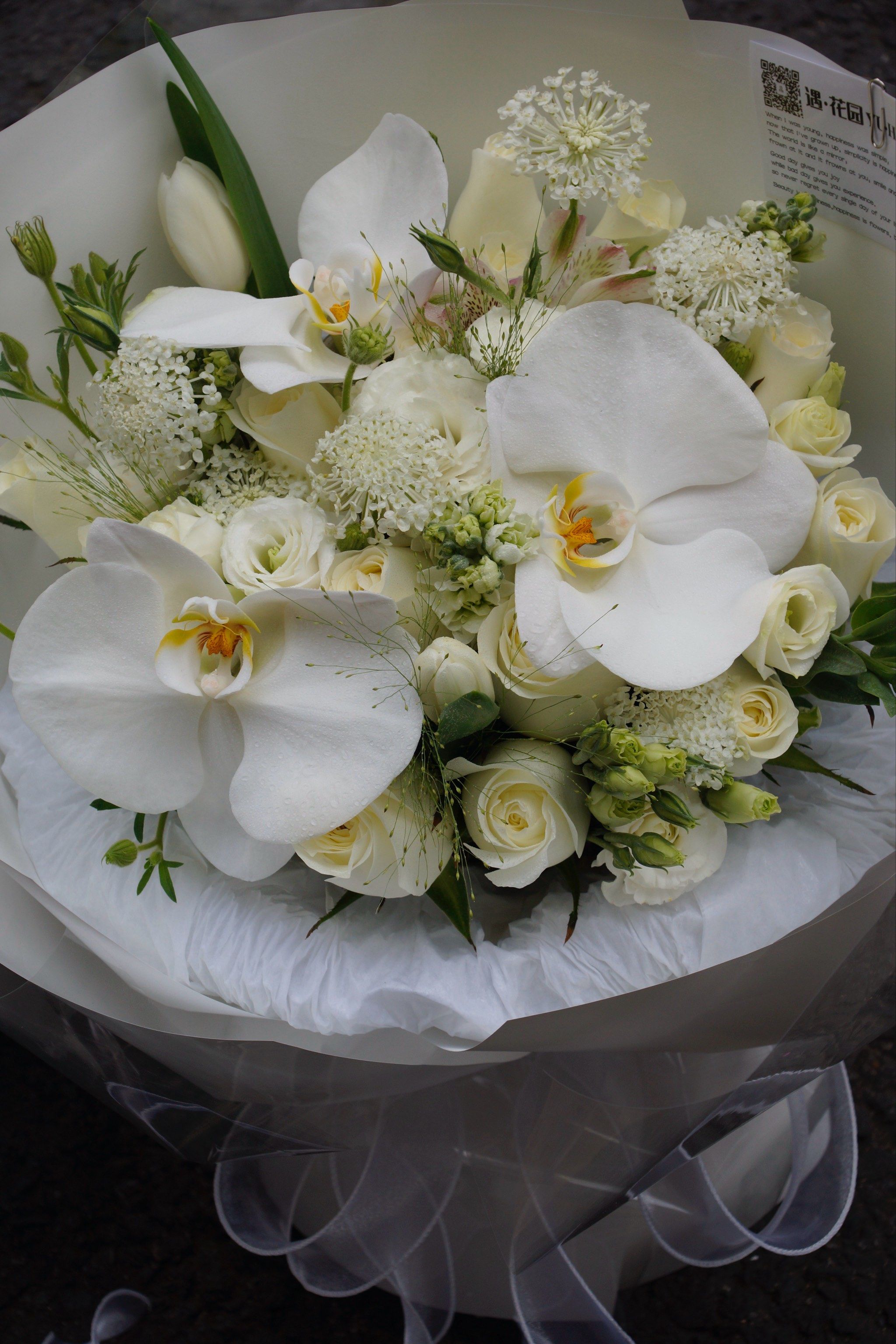 白色情人节花束