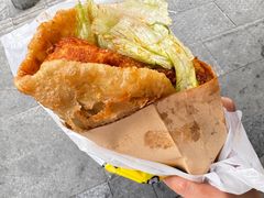 -小红车炸蛋葱油饼