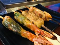 苏叶烤鸡皮虾-鸟串烧Yakitori
