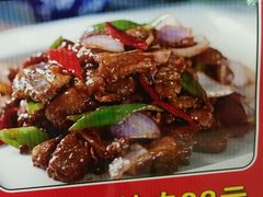 -陕北农家小吃风干羊肉剁荞面