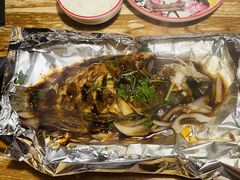香烤鲈鱼-新白鹿餐厅(龙游路总店·杭帮菜名店)