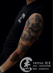 school花臂-杰TATTOO刺青