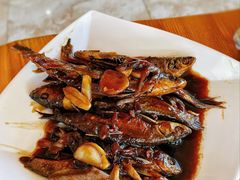 焖小河鱼-途肴·老农饭庄(百里峡店)