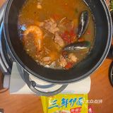 锦鲤天桥下超丰盛海鲜的锦鲤家海鲜鸡煲