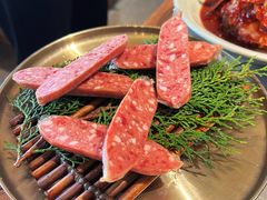 牛肉火山石烤肠-草家酱蟹炭火烤肉店(珲春南路二店)
