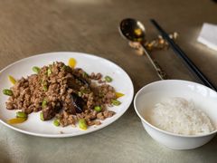 小炒茄子配米饭-厉家菜(金宝街店)