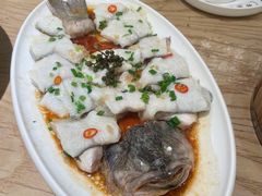 鲜花椒冬菜蒸鲈鱼-粤集·手工粤菜(皇庭广场店)