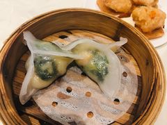 菠菜虾饺-馬車會海鮮酒樓