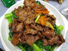 菜心炒牛肉-凤城康记饭店