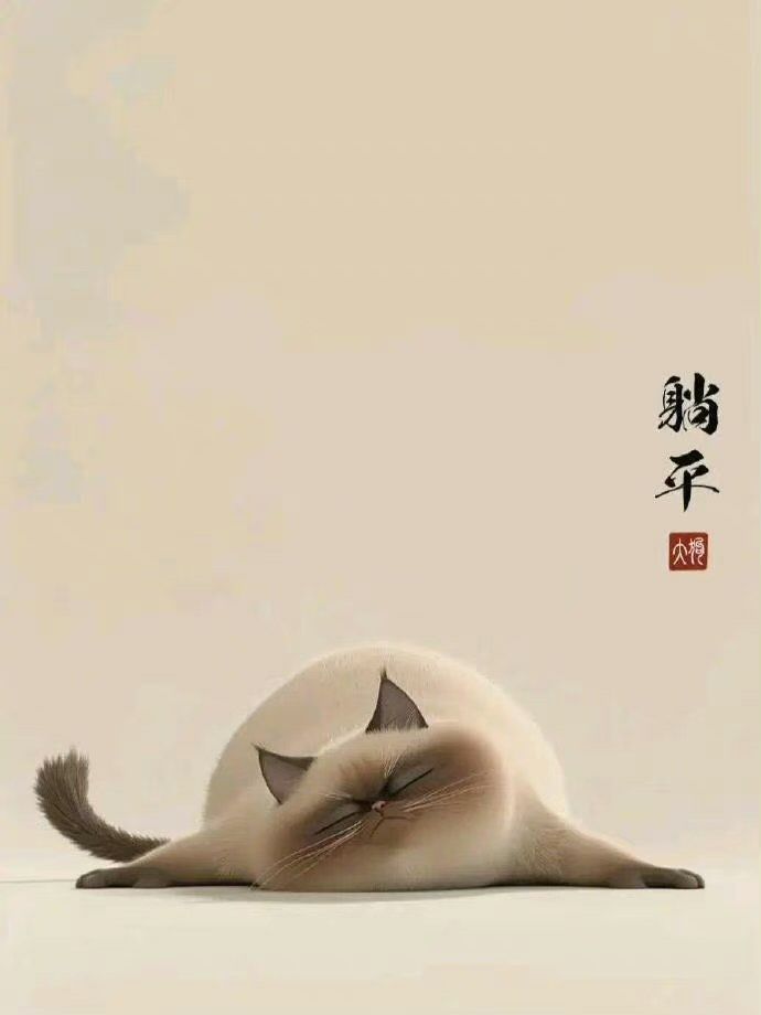 春困躺平小懒猫头像