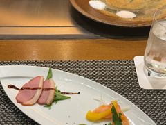 前菜三文鱼和鸭胸肉-神户牛排 石田屋(本店)