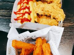 蒜香（翅中+翅根）+薯条-the frypan韩国炸鸡啤酒(五路居店)