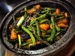 豇豆茄子煲-和园餐厅