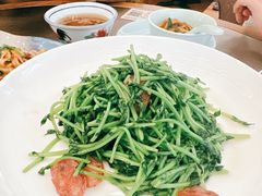 鸡油腊味炒豆苗-潮界(凯德晶萃店)