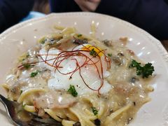 牛肝菌白汁玉子意面-CowCow其其·牛杂咖啡公司(六运店)