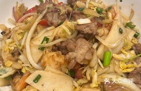 Beef and Shrimp Fried Rice Noodles