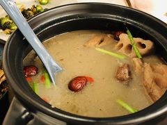 煤炉野藕排骨汤-甜阿姨·天台花园私房菜(万松园店)