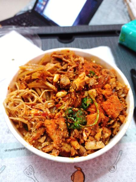 谢宝林烤肉拌饭(高沙店)-"今天晚上的时候点的一份外卖,这家好像是一.