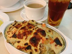 芝士焗海鲜鸡扒饭-香港新发烧腊茶餐厅(万象店)