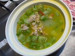文蛤肉炖丝瓜蚕豆-盘锦生态酒店-火锅餐厅