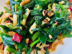 韭菜鱿鱼-金海湾海鲜排档(朱家尖店)