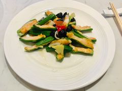 黑蒜虾酿炒秋葵-翠府(翠湖北路店)