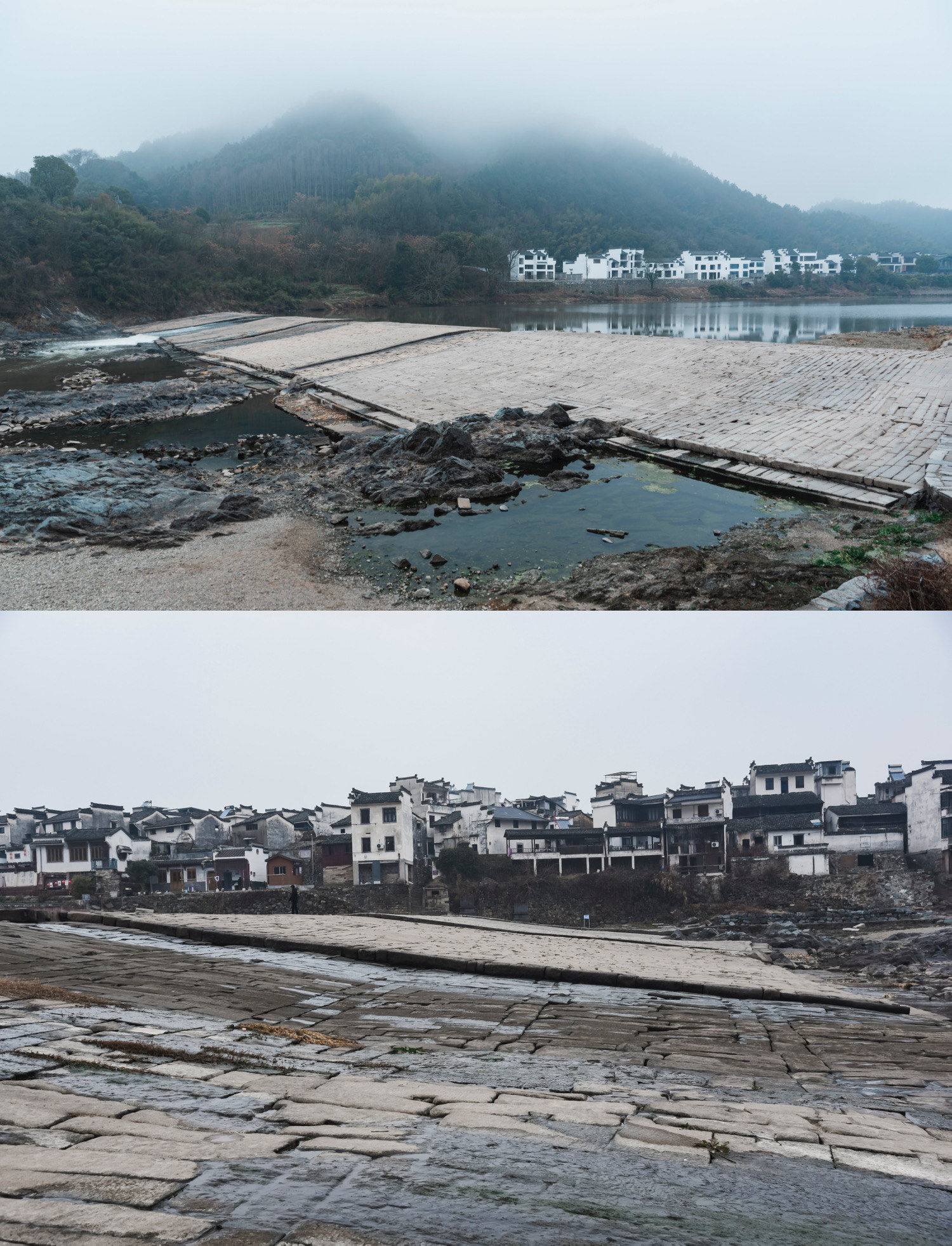 n渔梁坝始建于唐代,明代重建,新安江上游最古老,规模最大的古代