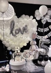 -七月气球布置订婚·宝宝宴· 求婚·生日布置(二七万达店)