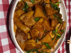 韭菜炒饹馇-王村姑老土炕莜面村(桥东店)