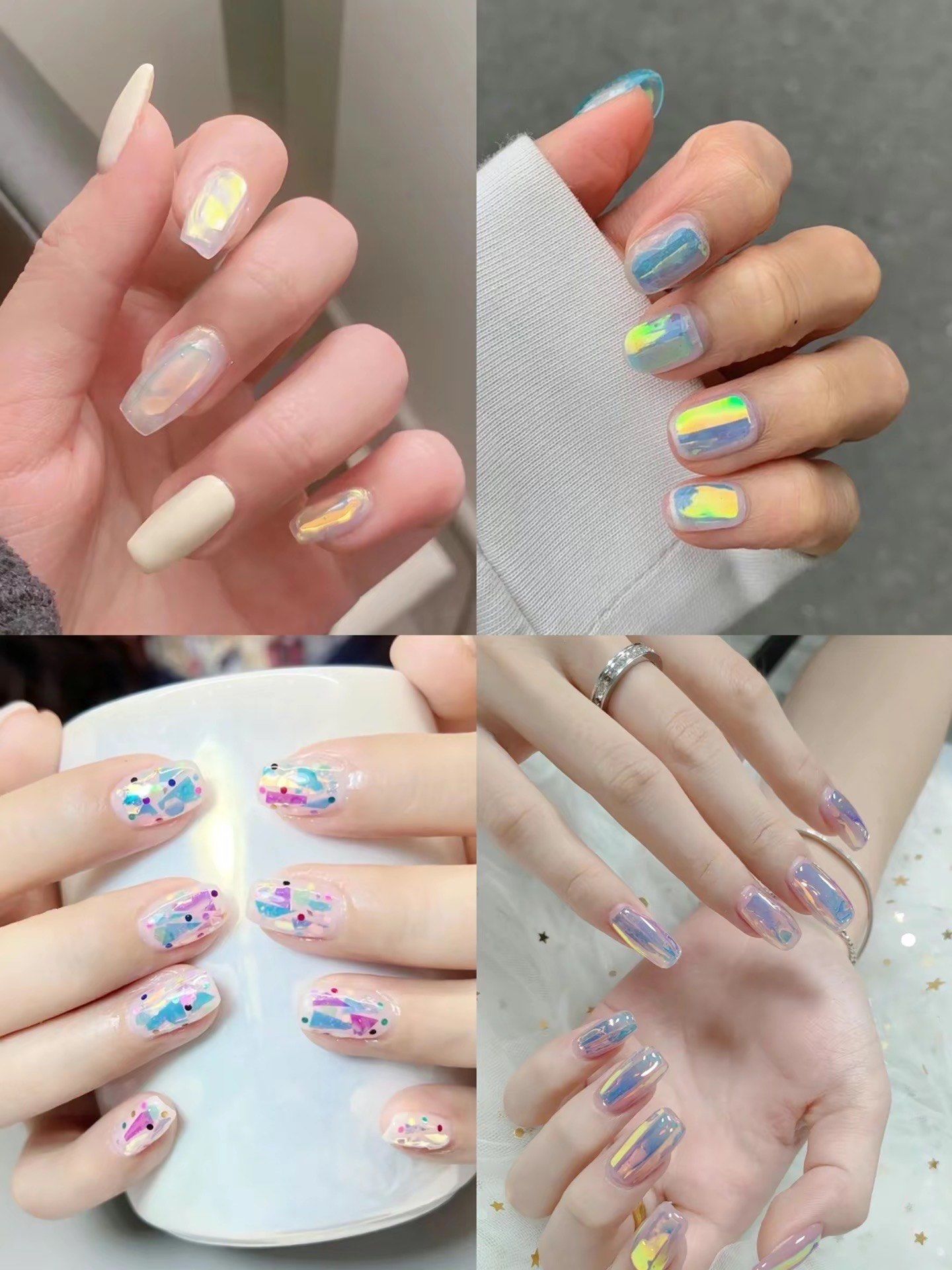 与众不同的玻璃纸美甲