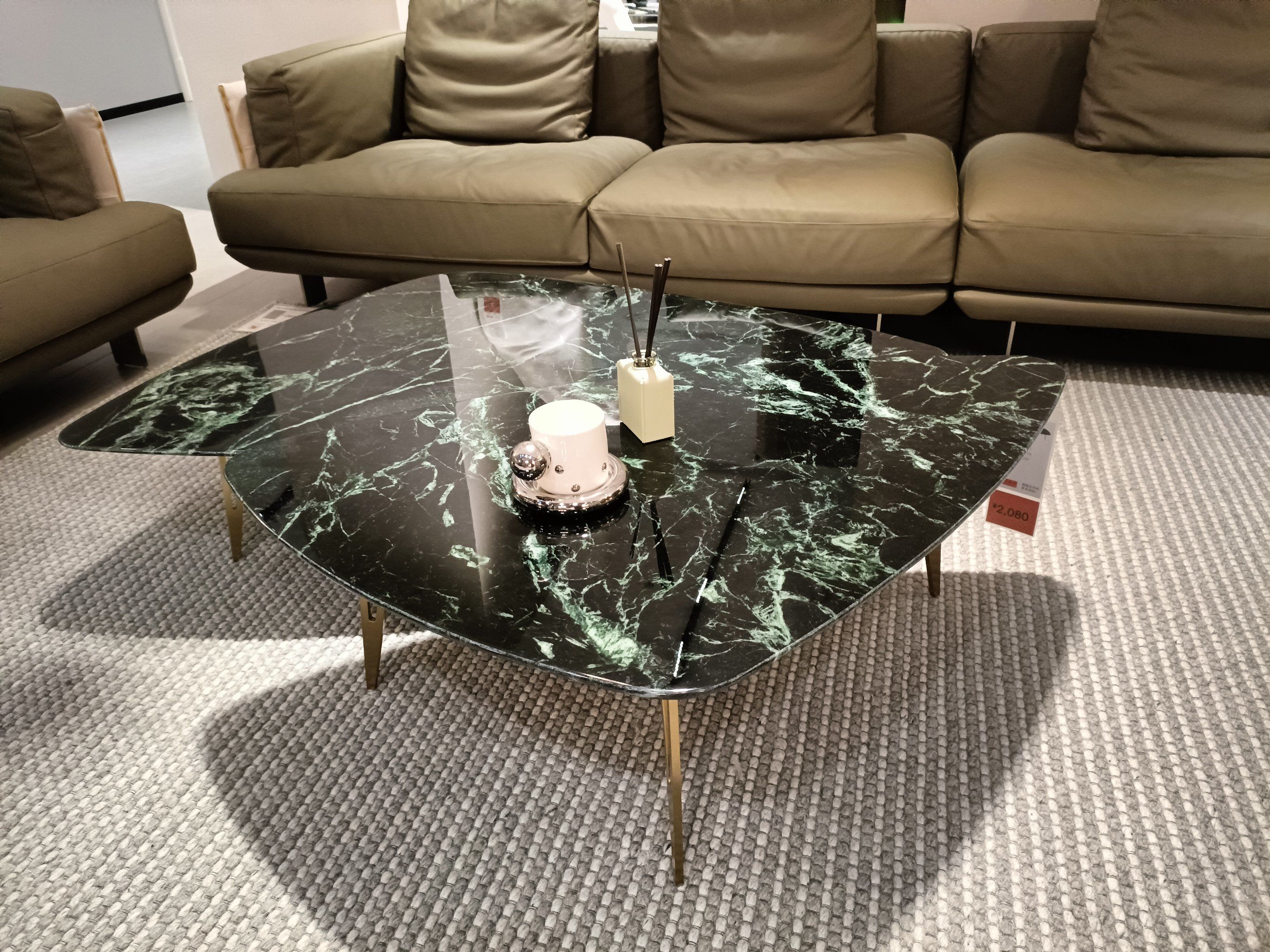 大理石茶几翡翠绿