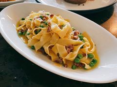 手工意式宽面配青豌豆肉沫-Fiume福弥意大利餐厅