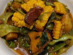 排骨玉米炖油豆角-老边饺子馆(金源店)