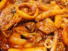 奶酪海鲜炒米条-包装马车·韩国料理·포장마차