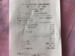 账单-Benjamin Browns Bistro & Bakery
