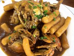 蟹炒年糕（六月黄）-蟹天蟹地农家菜·阳澄湖大闸蟹(浅水湾店)