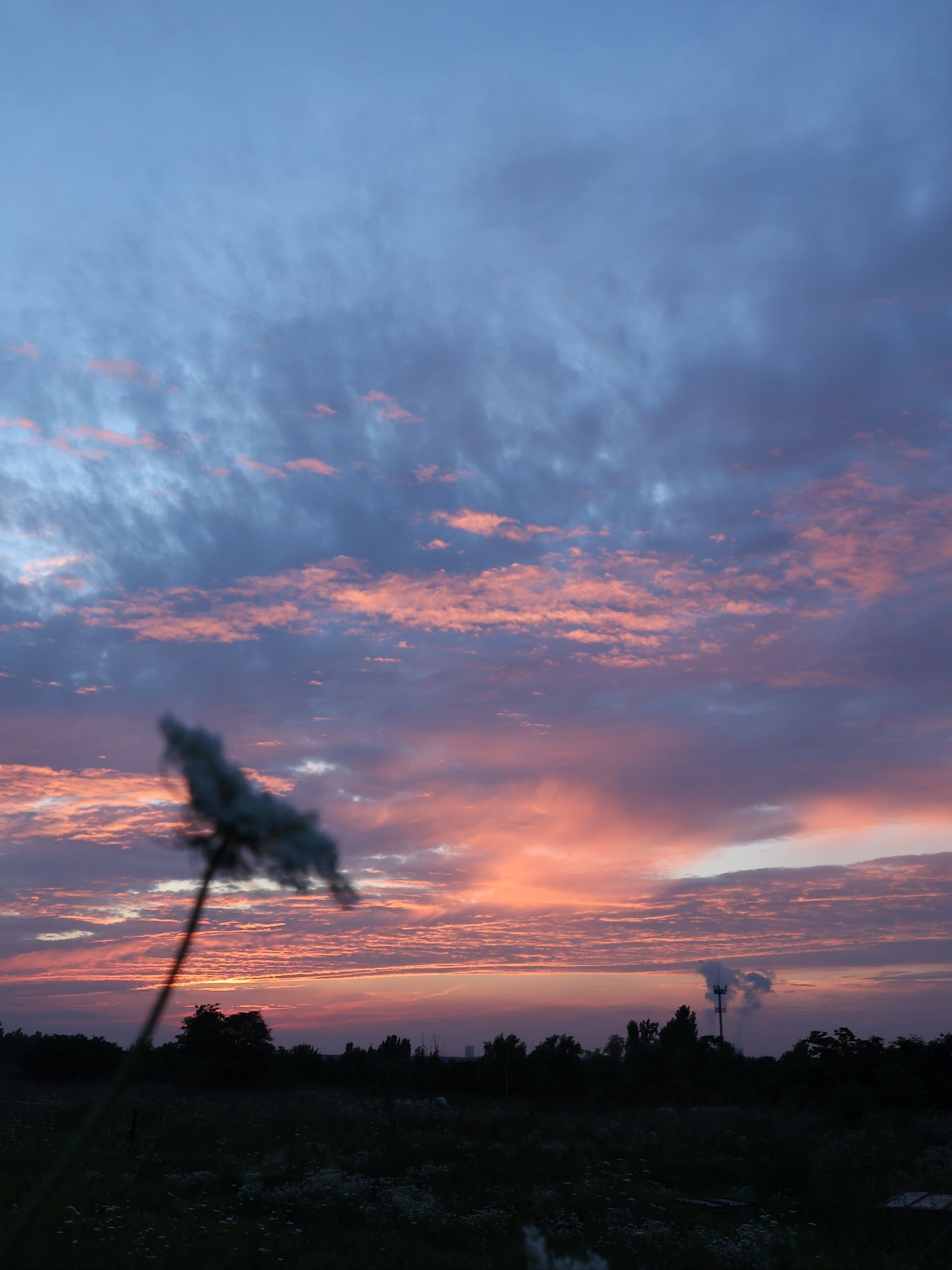 傍晚的天空色彩斑斓