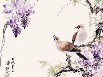 溥佐工笔画花鸟作品欣赏